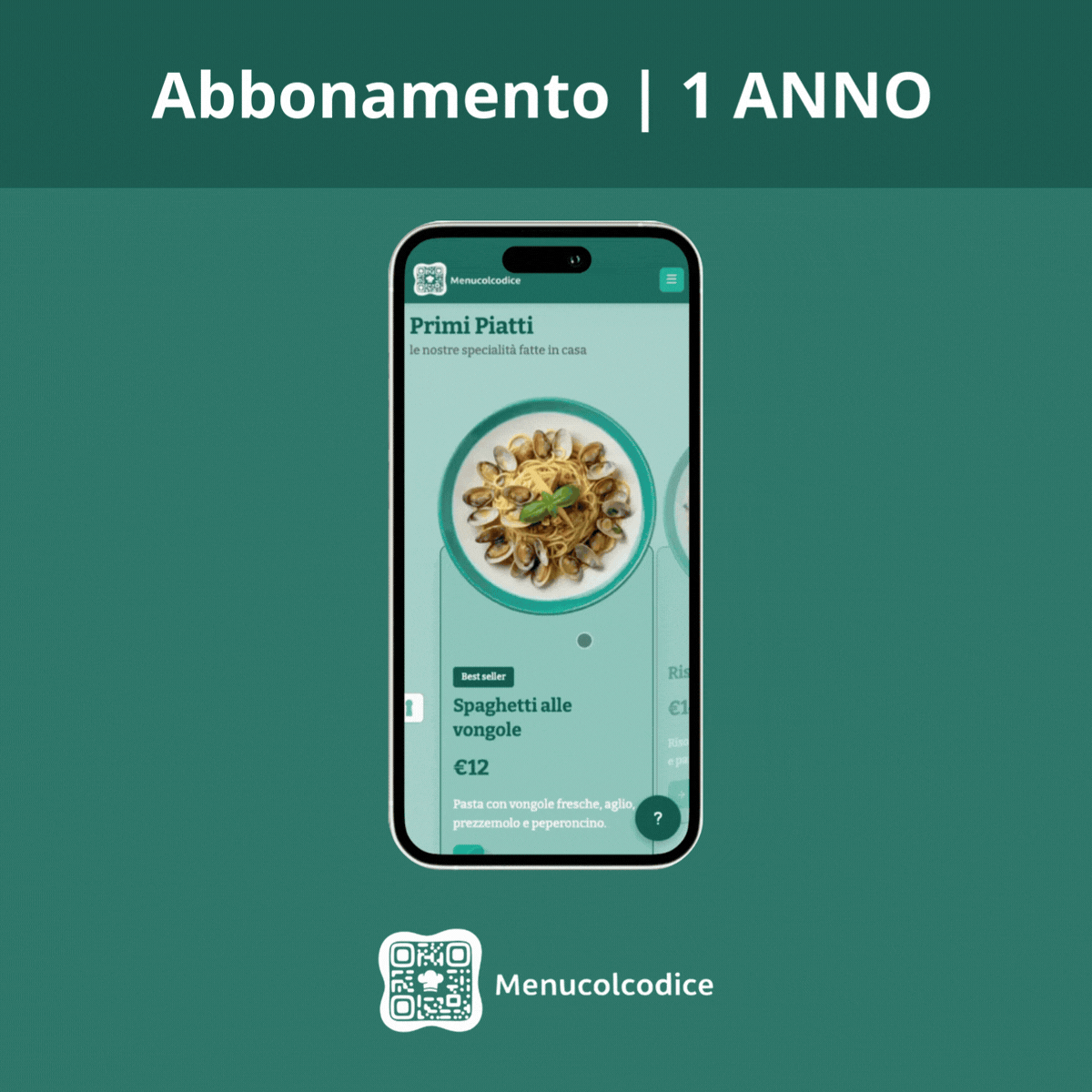 Menucolcodice.it – Menù digitale per ristoranti | Annuale