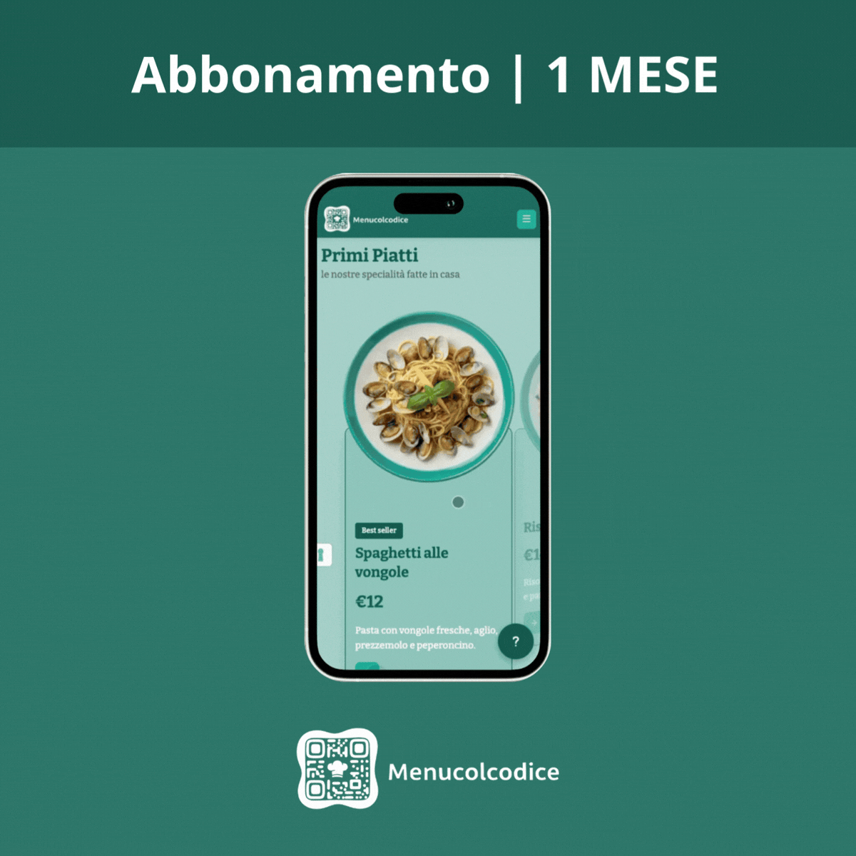 Menucolcodice.it – Menù digitale per ristoranti | Mensile